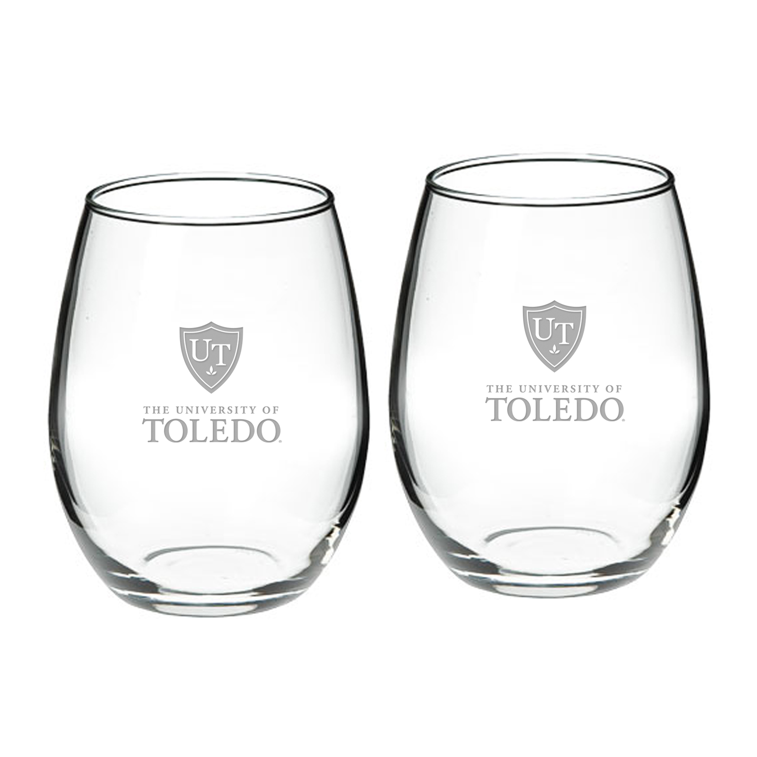 Toledo Rockets 21oz. 2-Piece Stemless Wine Glass Set