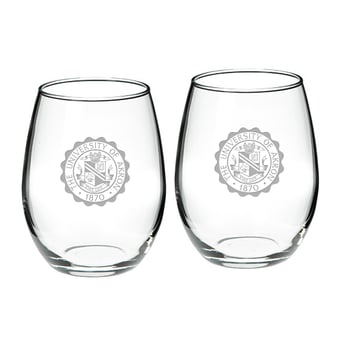 Akron Zips 21oz. 2-Piece Stemless Wine Glass Set