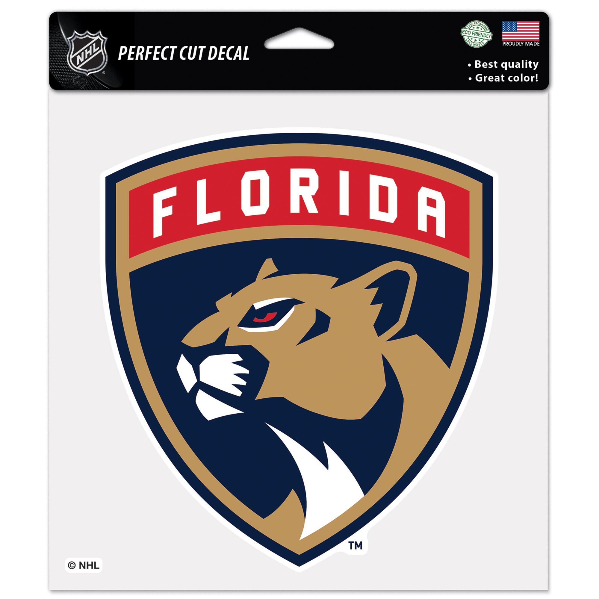 WinCraft  Florida Panthers 8" x 8" Color Car Decal