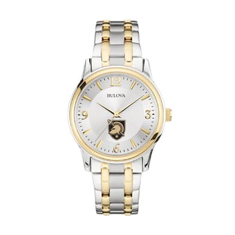 Bulova Silver/Gold Army Black Knights Classic Two-Tone Round Watch