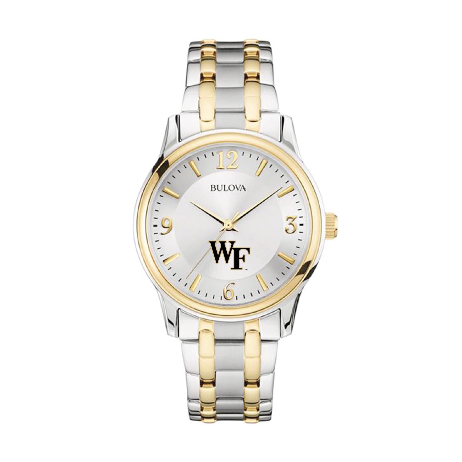 Bulova Silver/Gold Wake Forest Demon Deacons Classic Two-Tone Round Watch