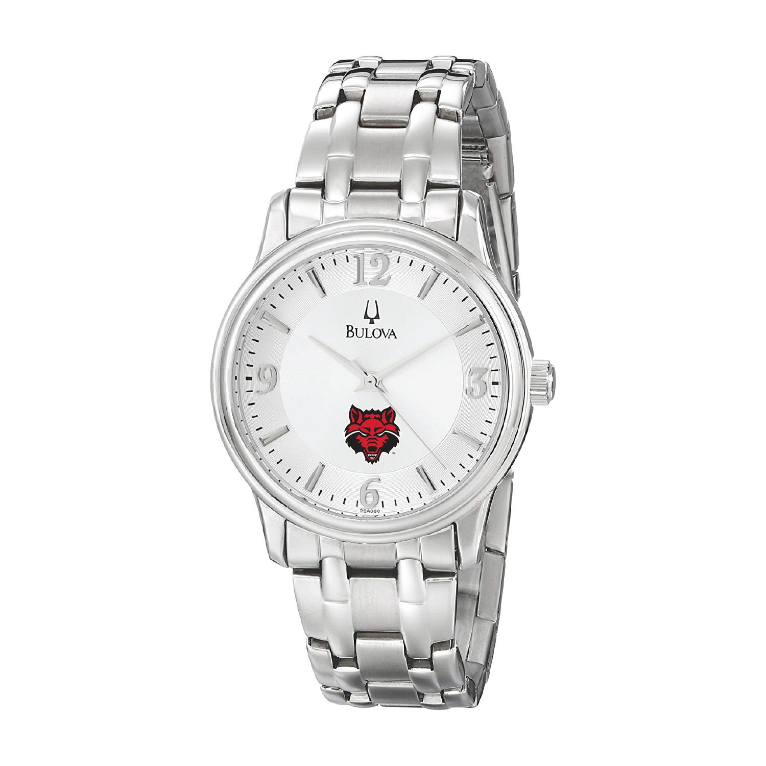 Men's Bulova  Silver Arkansas State Red Wolves