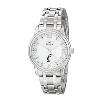 Men's Bulova  Silver Cincinnati Bearcats