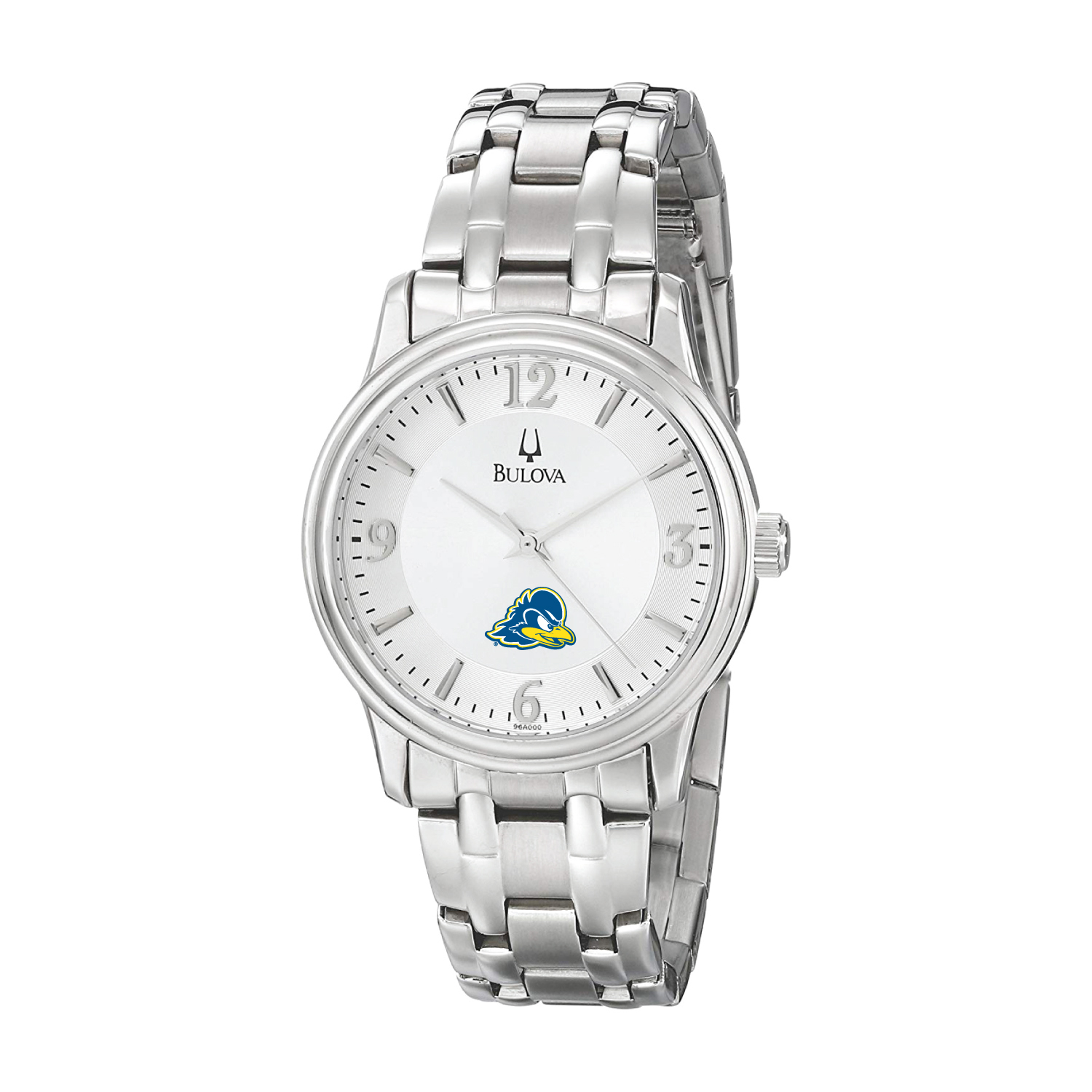 Men's Bulova  Silver Delaware Fightin' Blue Hens