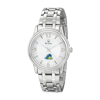 Men's Bulova  Silver Delaware Fightin' Blue Hens