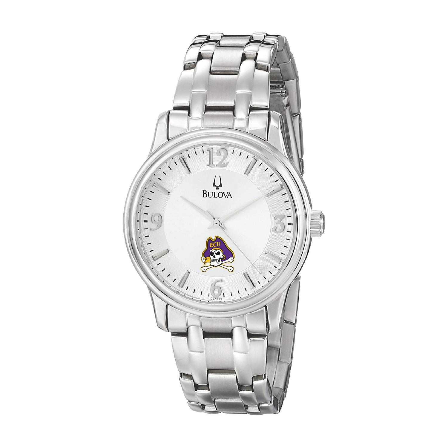 Men's Bulova  Silver ECU Pirates