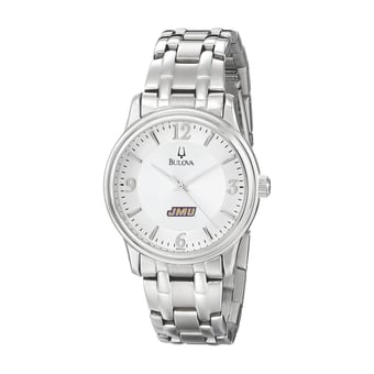 Men's Bulova  Silver James Madison Dukes