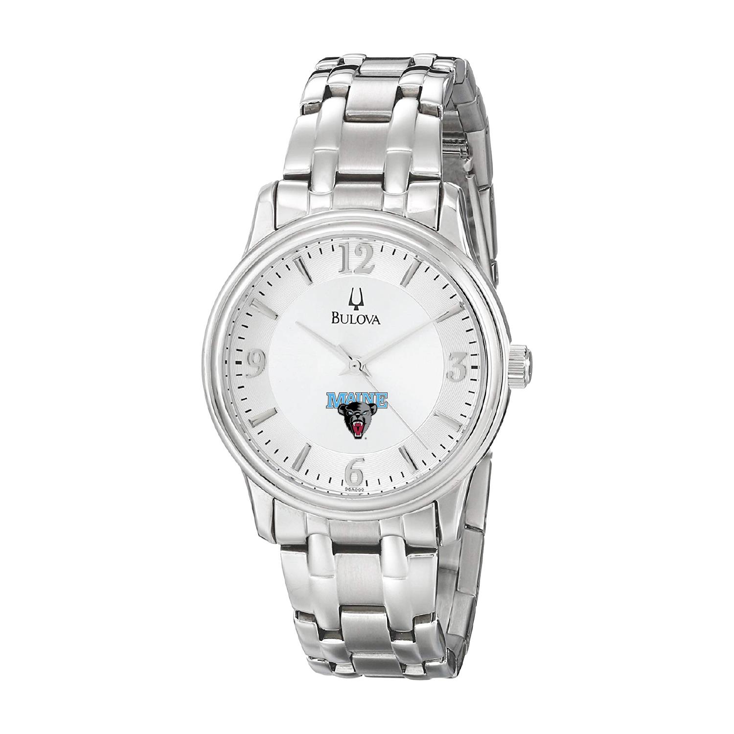 Men's Bulova  Silver Maine Black Bears