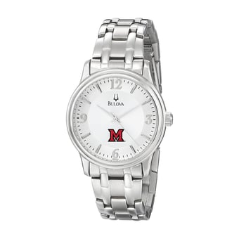 Men's Bulova  Silver Miami University RedHawks