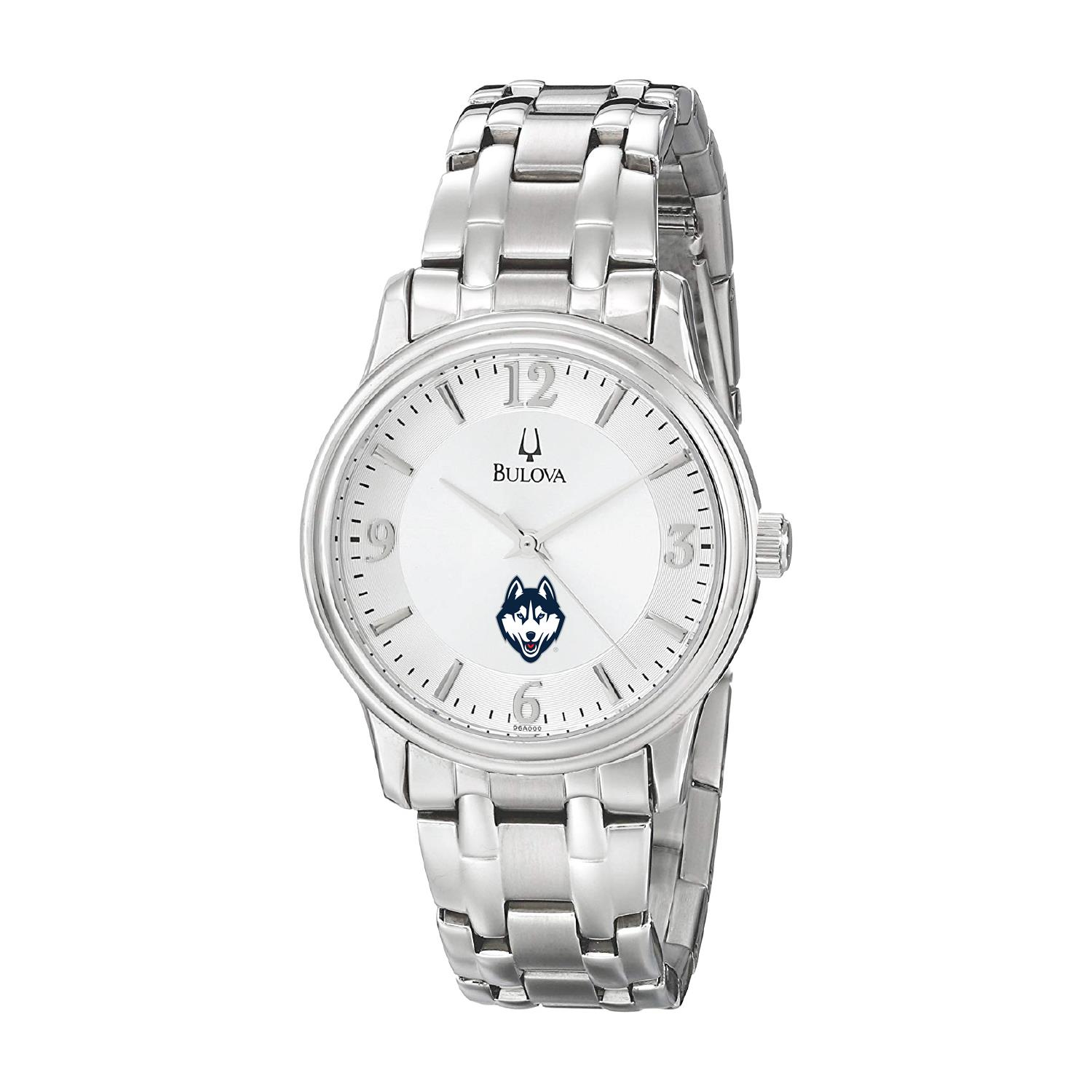 Men's Bulova  Silver UConn Huskies