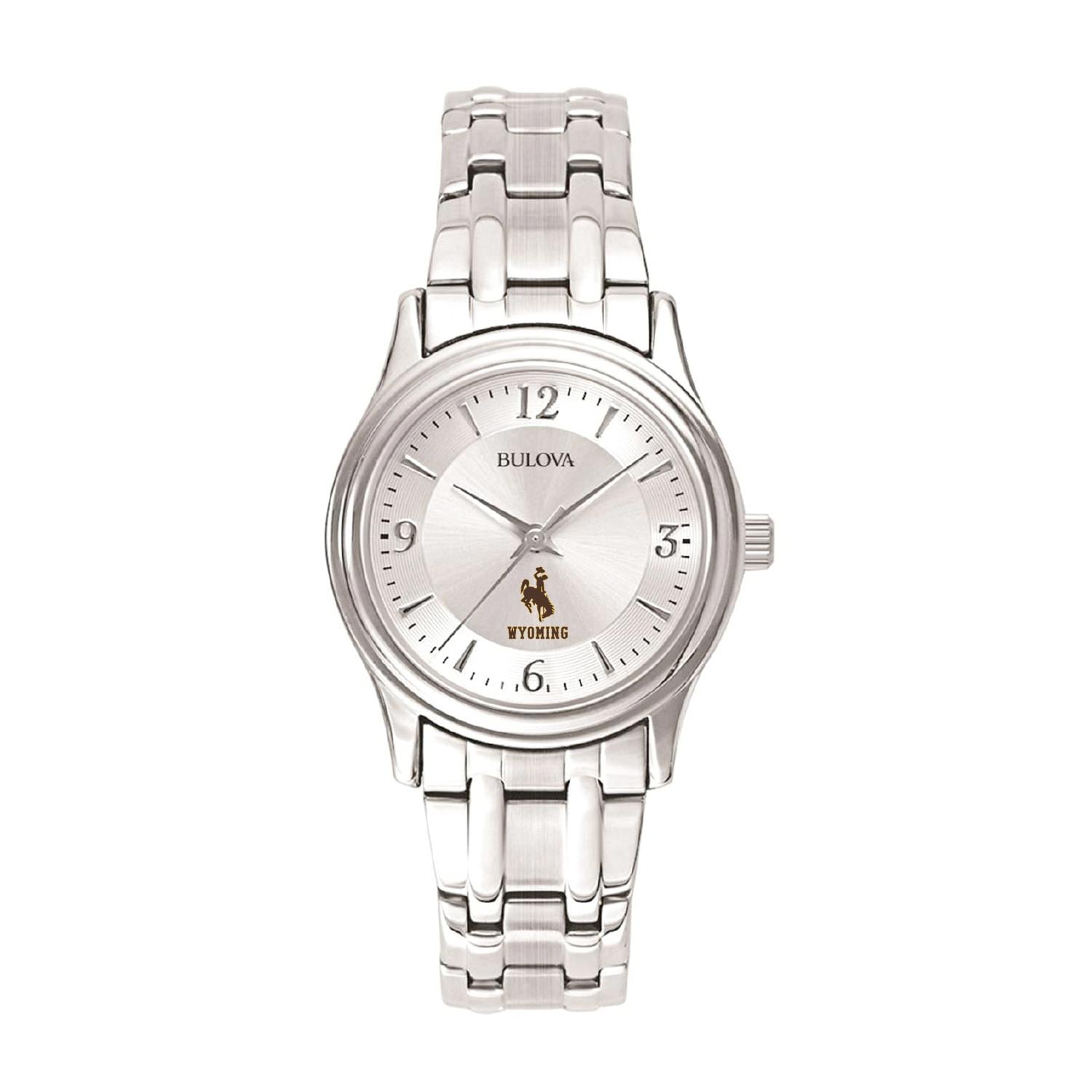 Women's Silver Wyoming Cowboys Stainless Steel Quartz Watch
