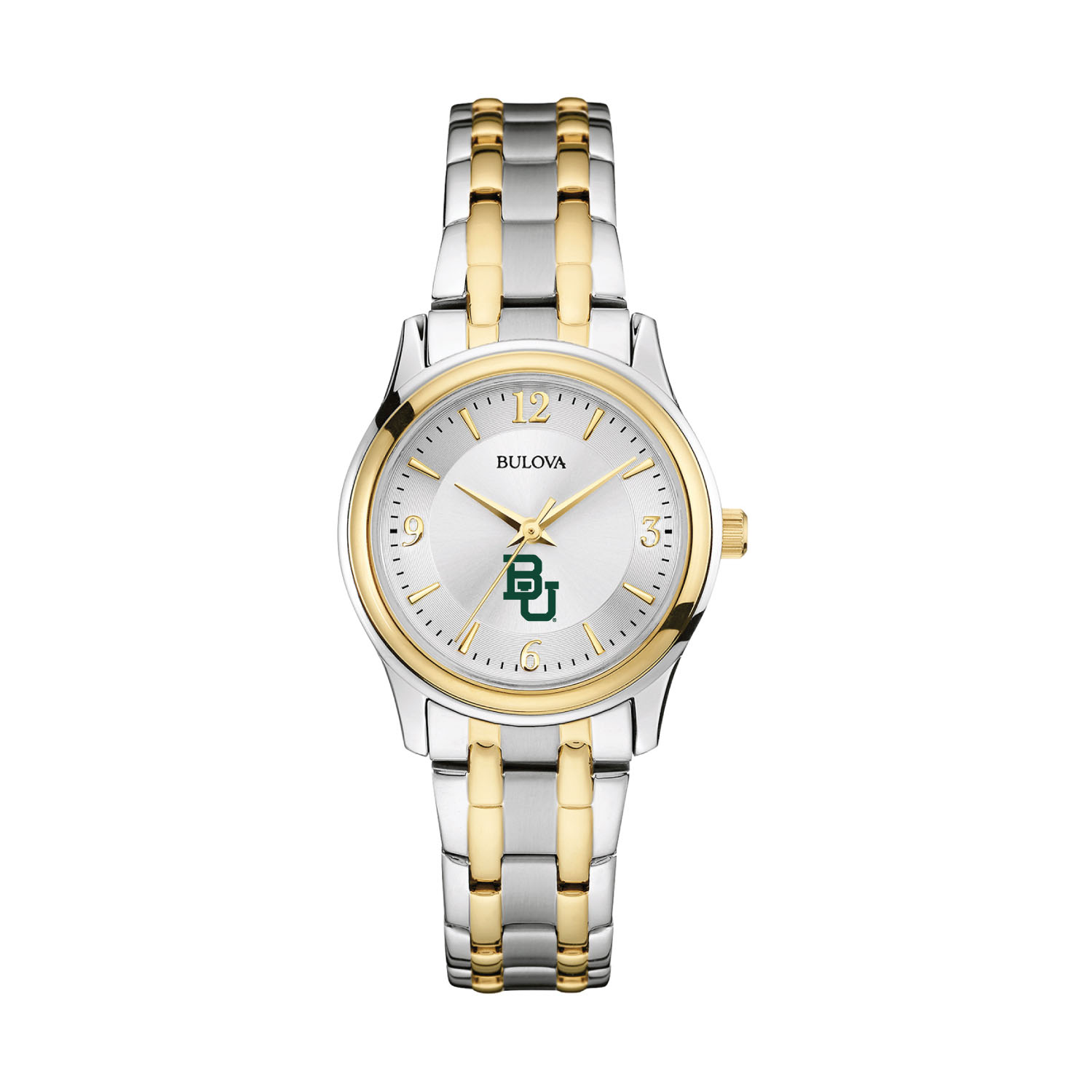 Women's Bulova Silver/Gold Baylor Bears Classic Two-Tone Round Watch