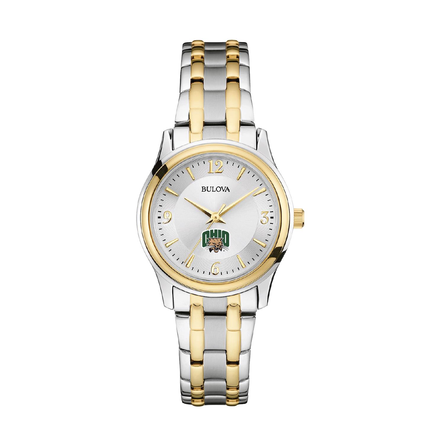 Women's Bulova Silver/Gold Ohio Bobcats Classic Two-Tone Round Watch