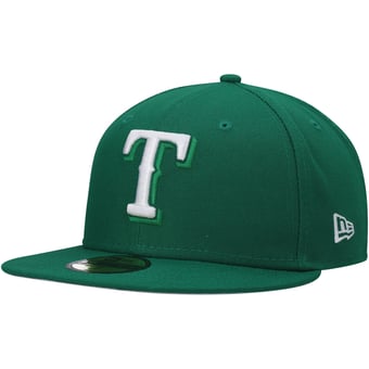 Men's New Era Kelly Green Texas Rangers White Logo 59FIFTY Fitted Hat