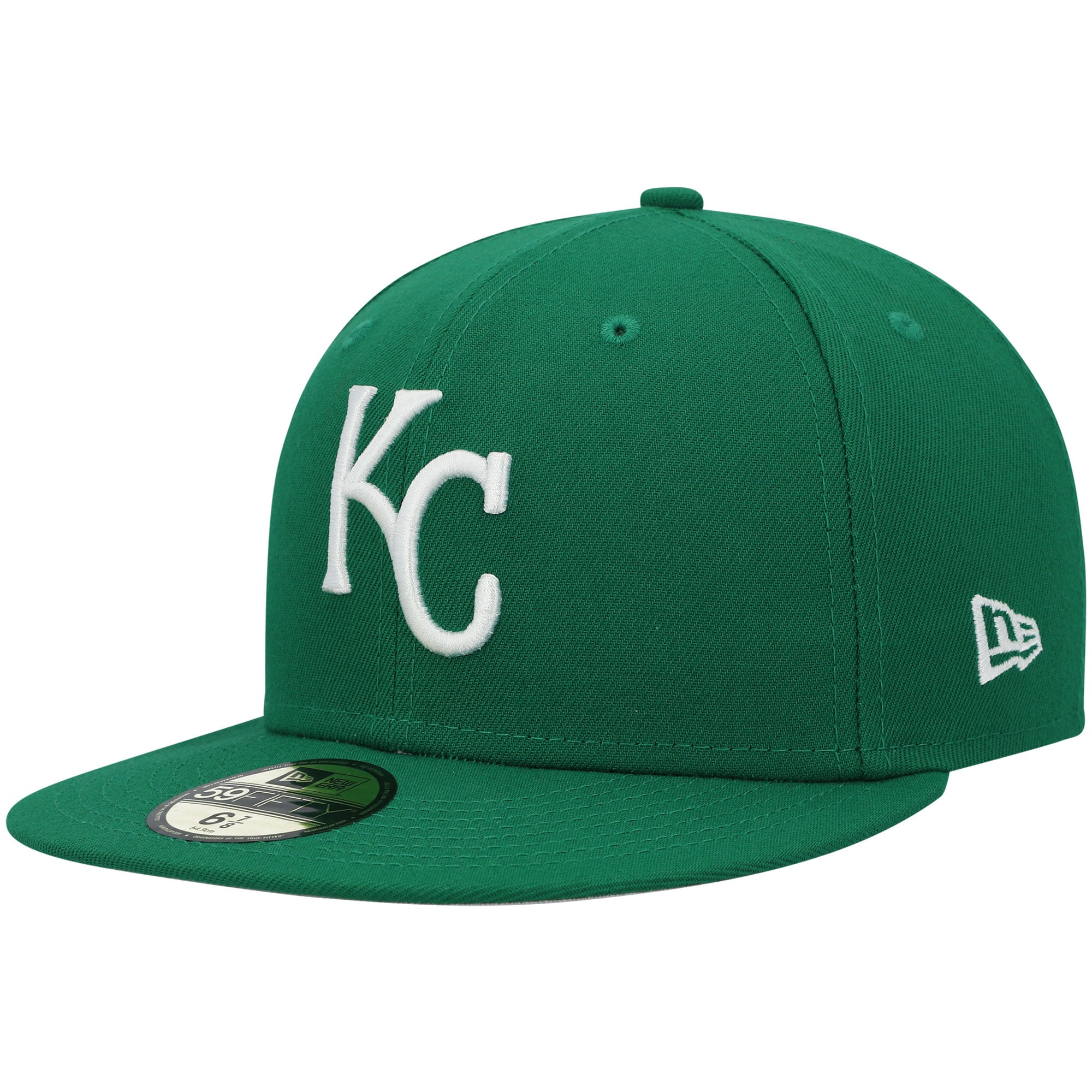 Men's New Era Kelly Green Kansas City Royals White Logo 59FIFTY Fitted Hat