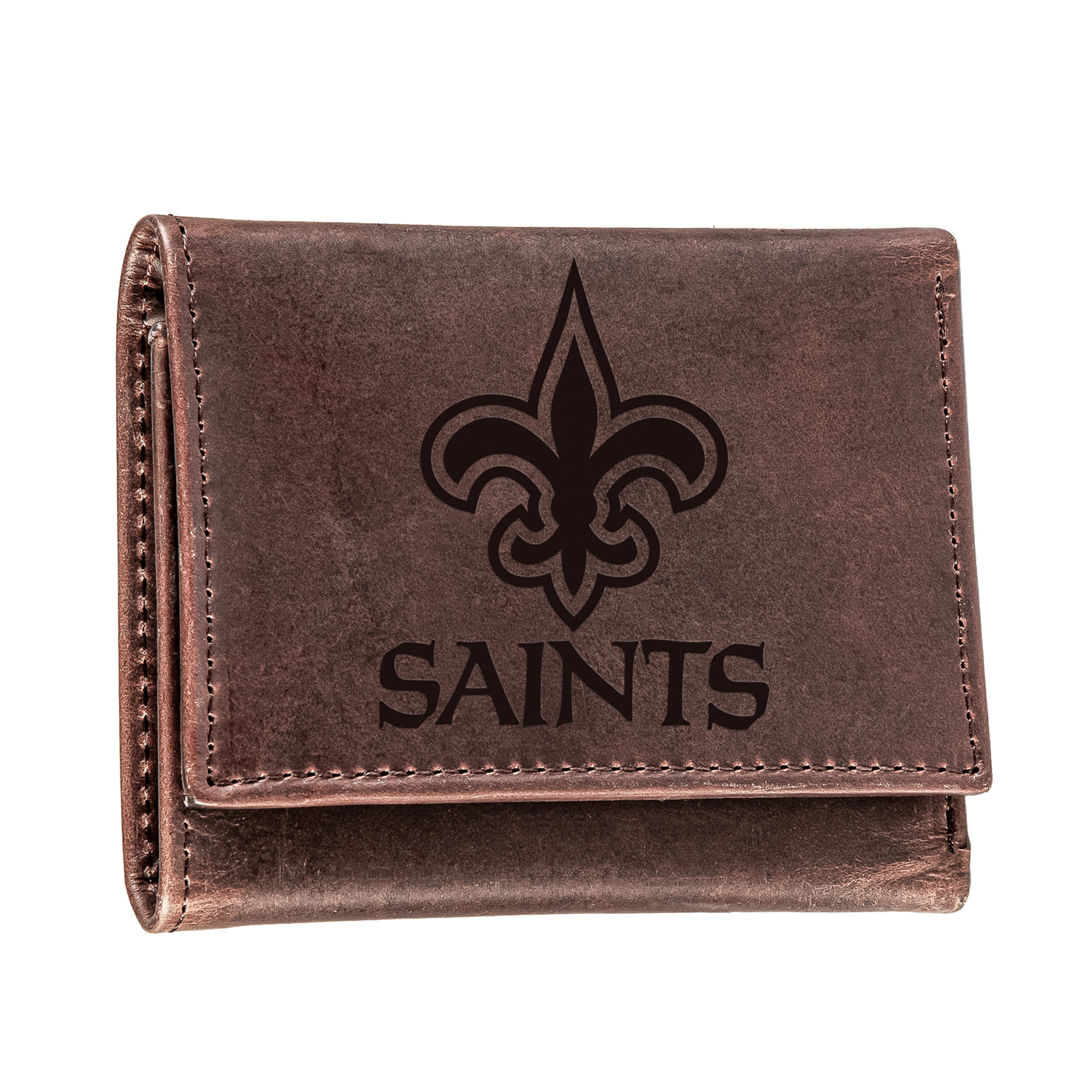 New Orleans Saints Leather Team Tri-Fold Wallet