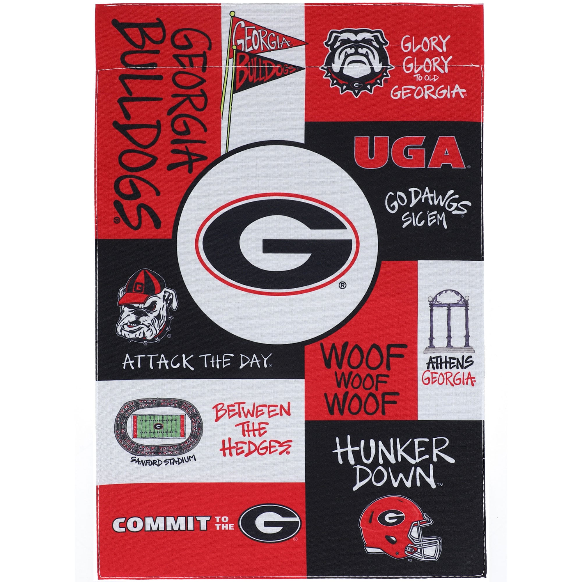 Georgia Bulldogs Collage Garden Flag