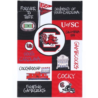 South Carolina Gamecocks Collage Garden Flag
