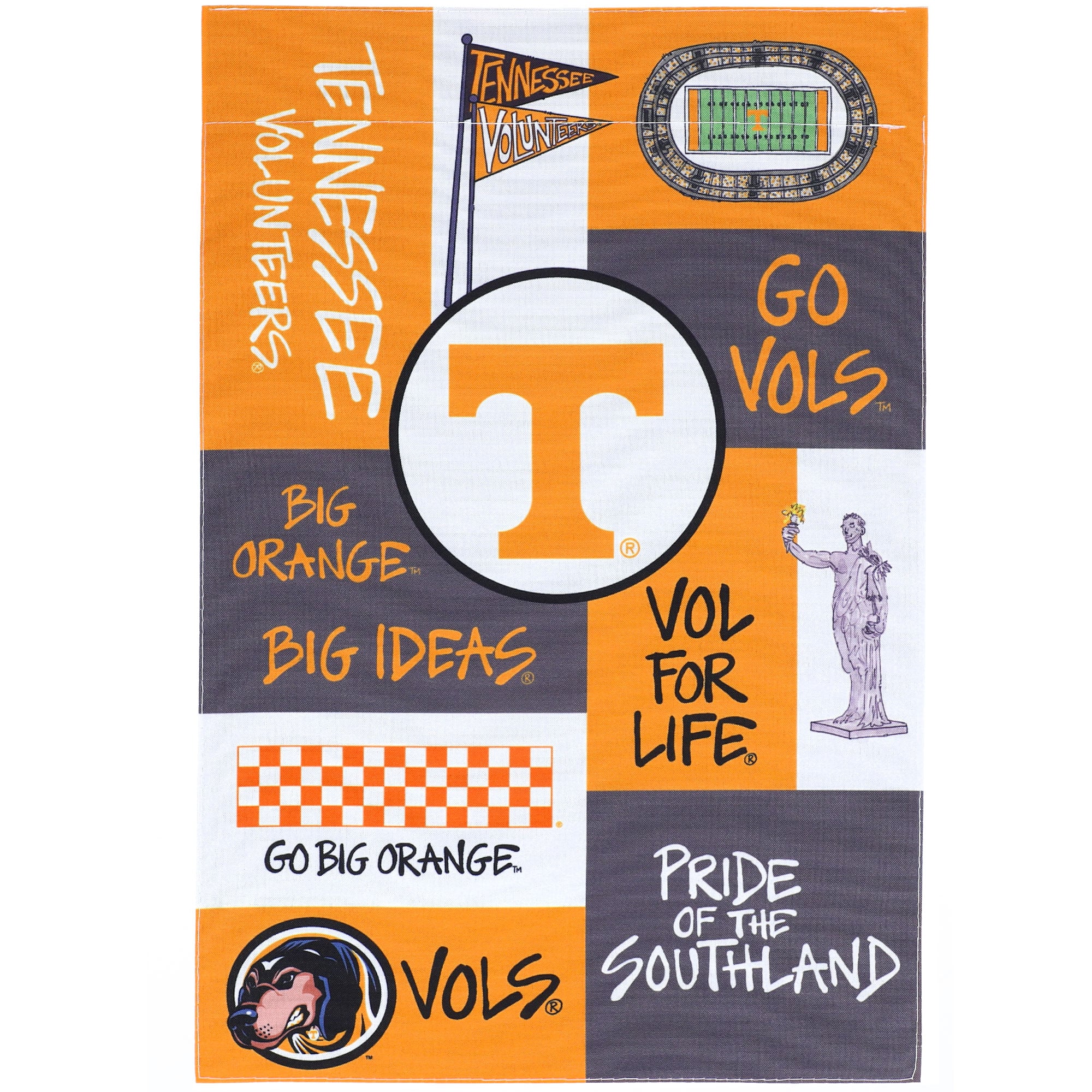 Tennessee Volunteers Collage Garden Flag