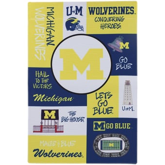 Michigan Wolverines Collage Garden Flag