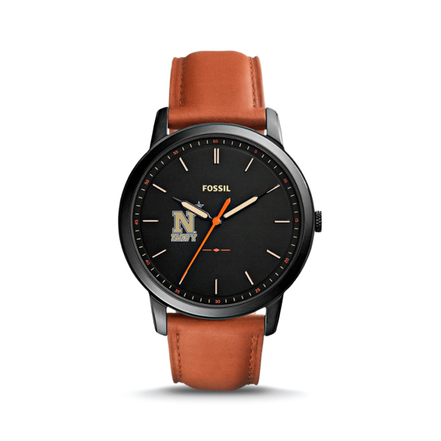 Fossil Navy Midshipmen The Minimalist Slim Light Brown Leather Watch