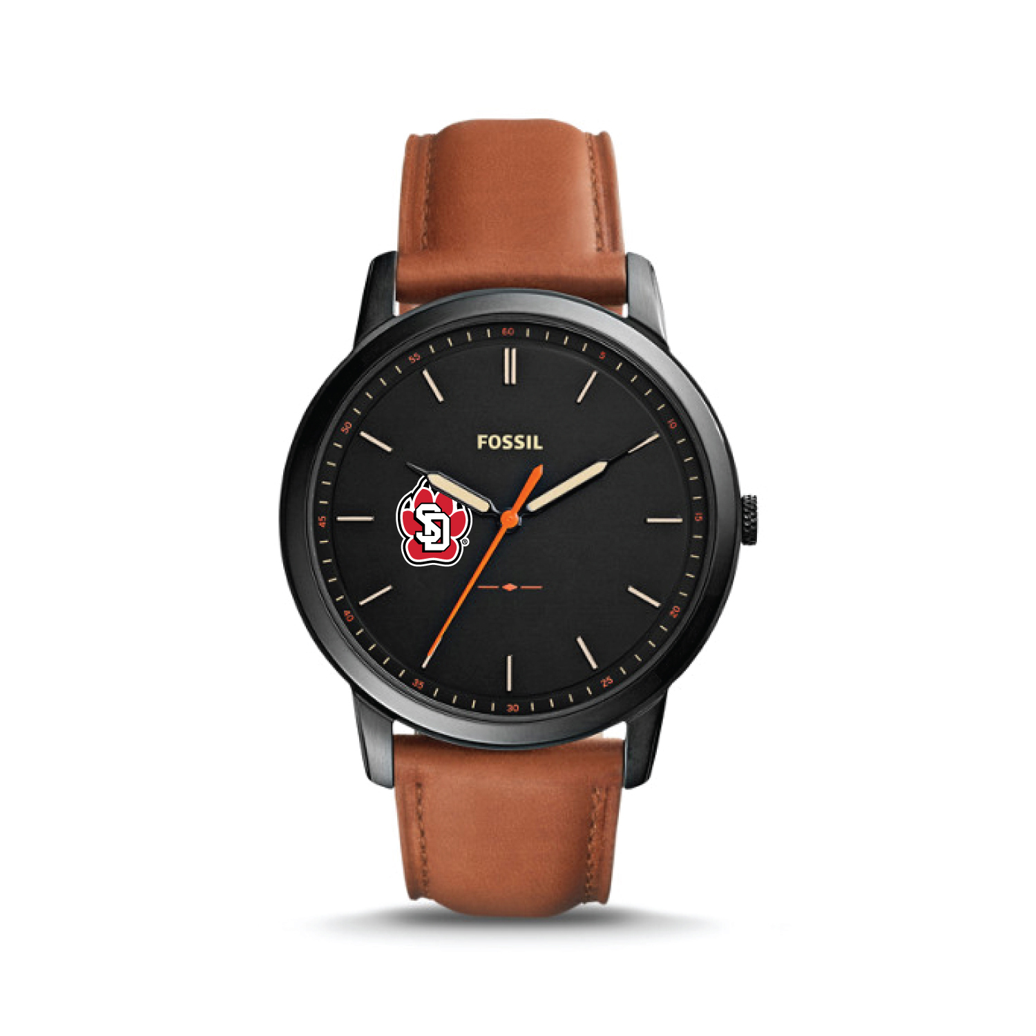Fossil South Dakota Coyotes The Minimalist Slim Light Brown Leather Watch