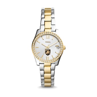 Women's Fossil Army Black Knights Scarlette Mini Two-Tone Stainless Steel Watch