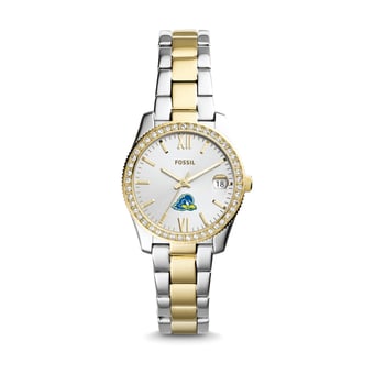 Women's Fossil Delaware Fightin' Blue Hens Scarlette Mini Two-Tone Stainless Steel Watch