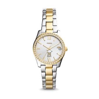 Women's Fossil Navy Midshipmen Scarlette Mini Two-Tone Stainless Steel Watch