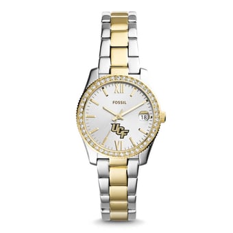Women's Fossil UCF Knights Scarlette Mini Two-Tone Stainless Steel Watch