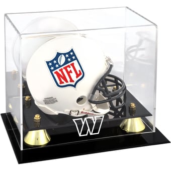 Washington Commanders Golden Classic Team Logo Mini Helmet Display Case