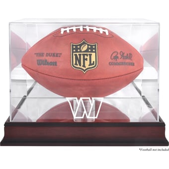 Washington Commanders Mahogany Team Logo Football Display Case