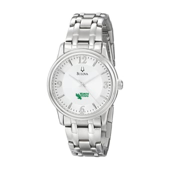 Men's Bulova  Silver North Texas Mean Green