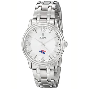 Men's Bulova  Silver Louisiana Tech Bulldogs