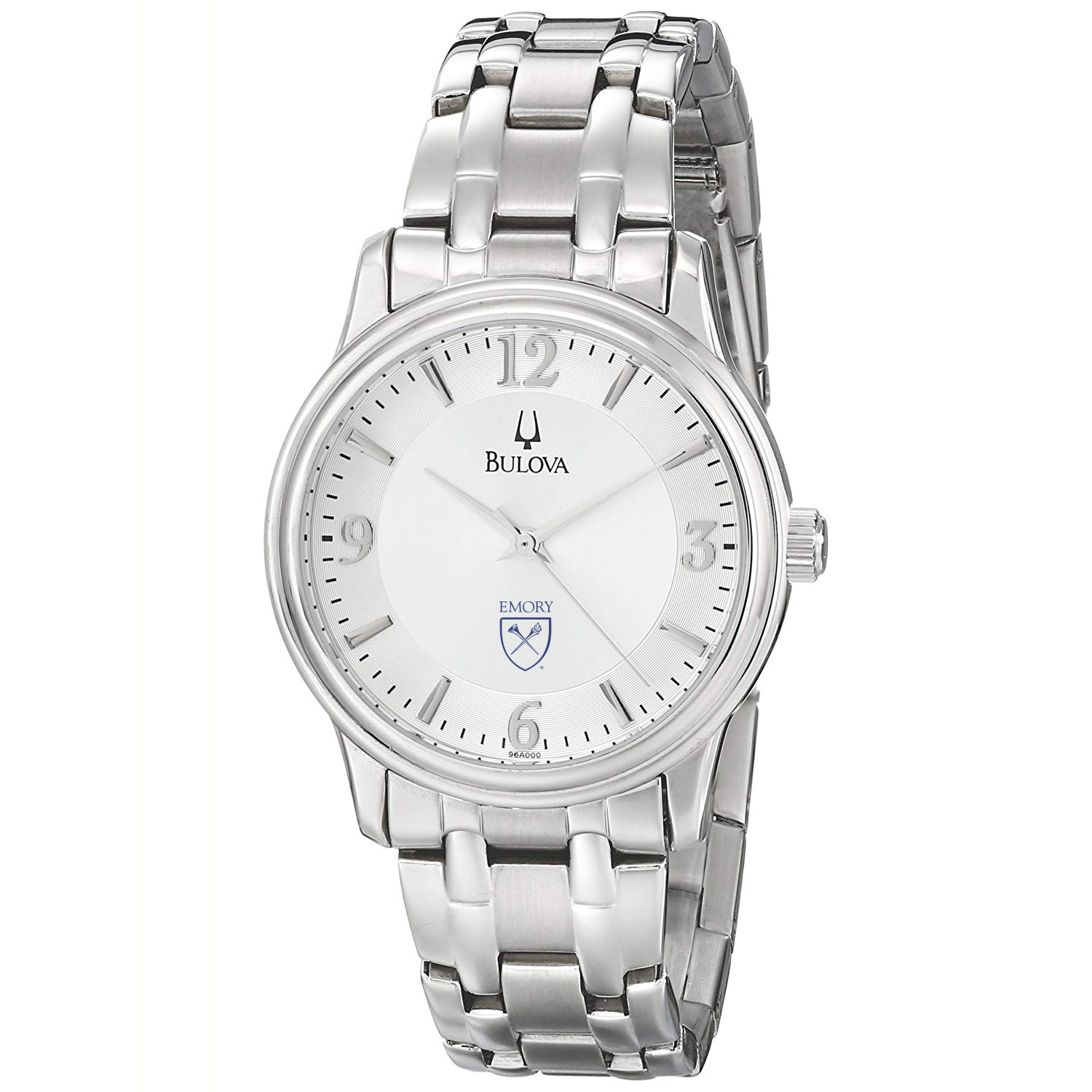 Men's Bulova  Silver Emory Eagles