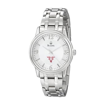 Men's Bulova  Silver Worcester Polytechnic Institute Engineers