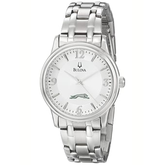 Men's Bulova  Silver Eastern New Mexico Greyhounds