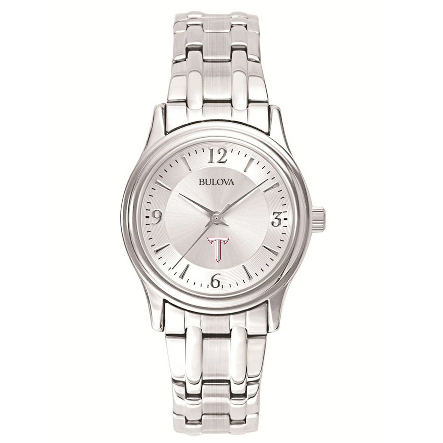 Women's Bulova Silver Troy University Trojans Stainless Steel Quartz Watch