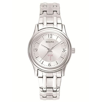 Women's Bulova Silver Troy University Trojans Stainless Steel Quartz Watch