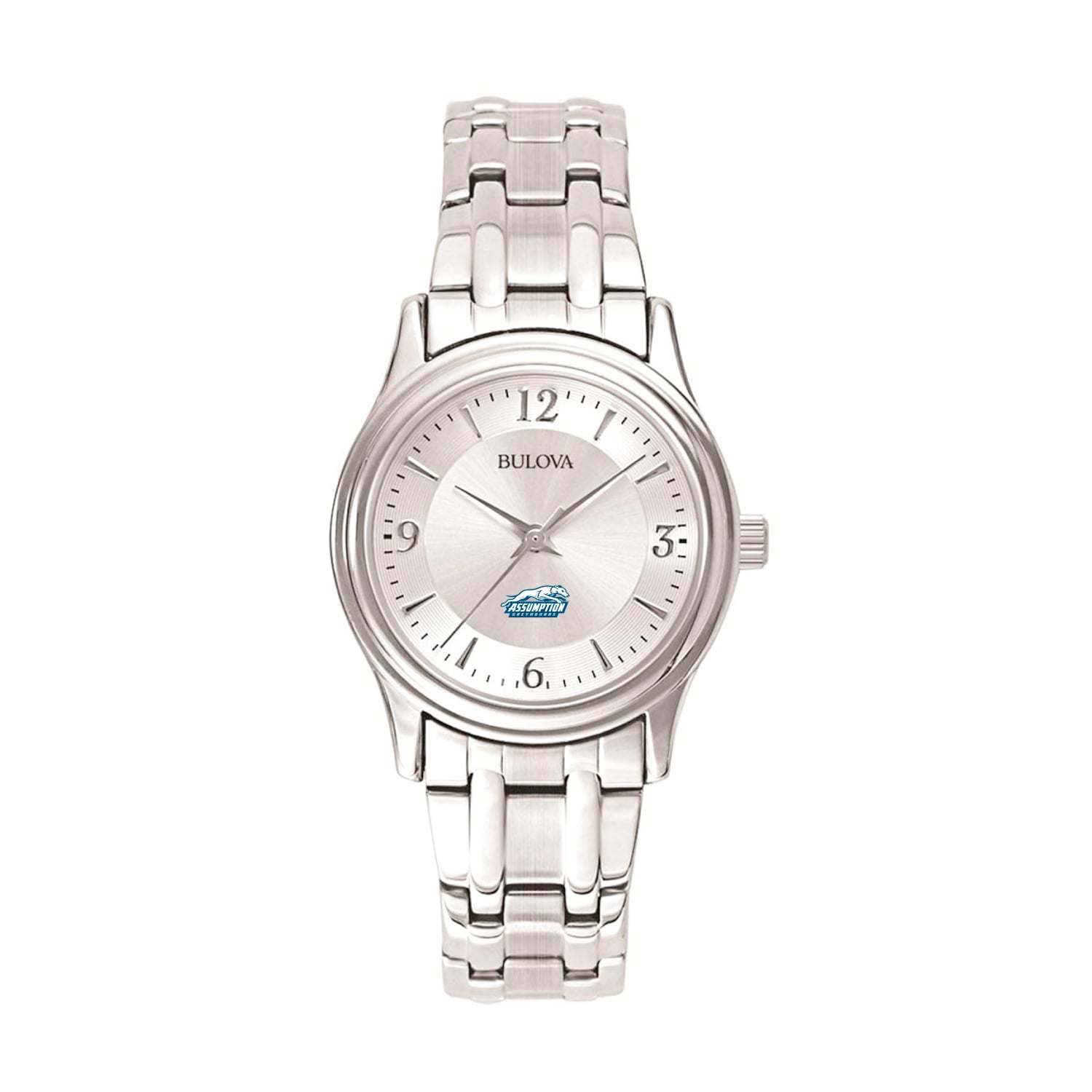 Women's Bulova Silver Assumption Greyhounds Stainless Steel Quartz Watch