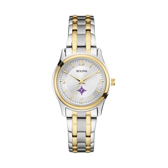 Women's Bulova Silver/Gold Furman Paladins Classic Two-Tone Round Watch