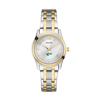 Women's Bulova Silver/Gold North Texas Mean Green Classic Two-Tone Round Watch