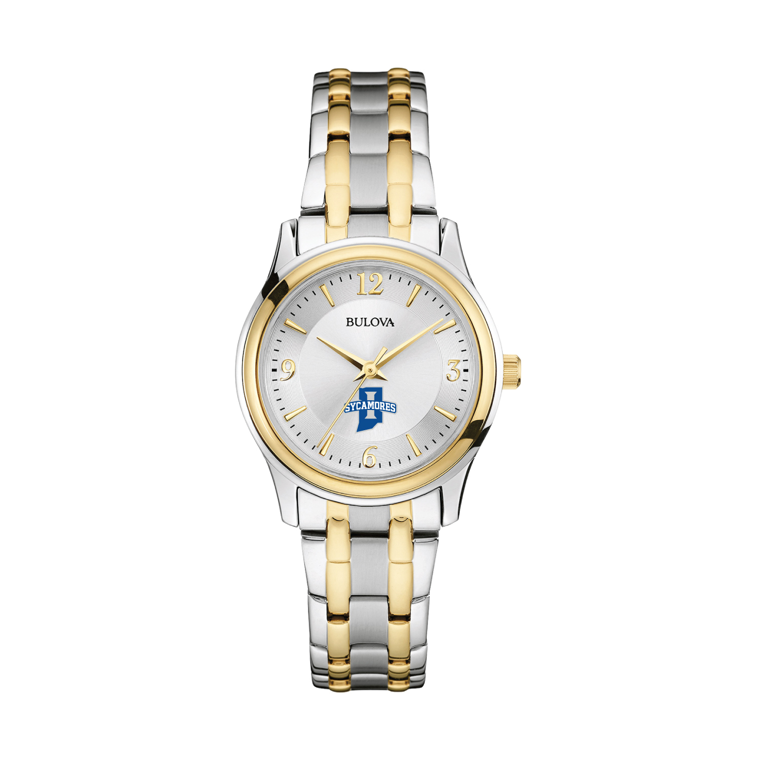 Women's Bulova Silver/Gold Indiana State Sycamores Classic Two-Tone Round Watch