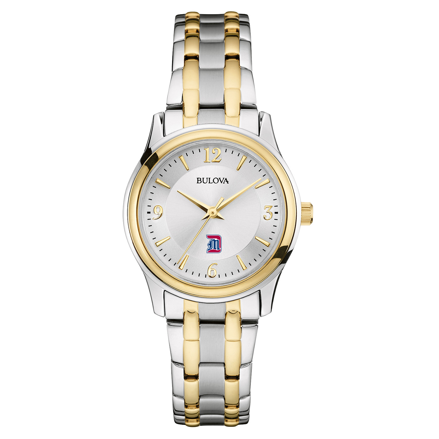 Women's Bulova Silver/Gold Detroit Mercy Titans Classic Two-Tone Round Watch