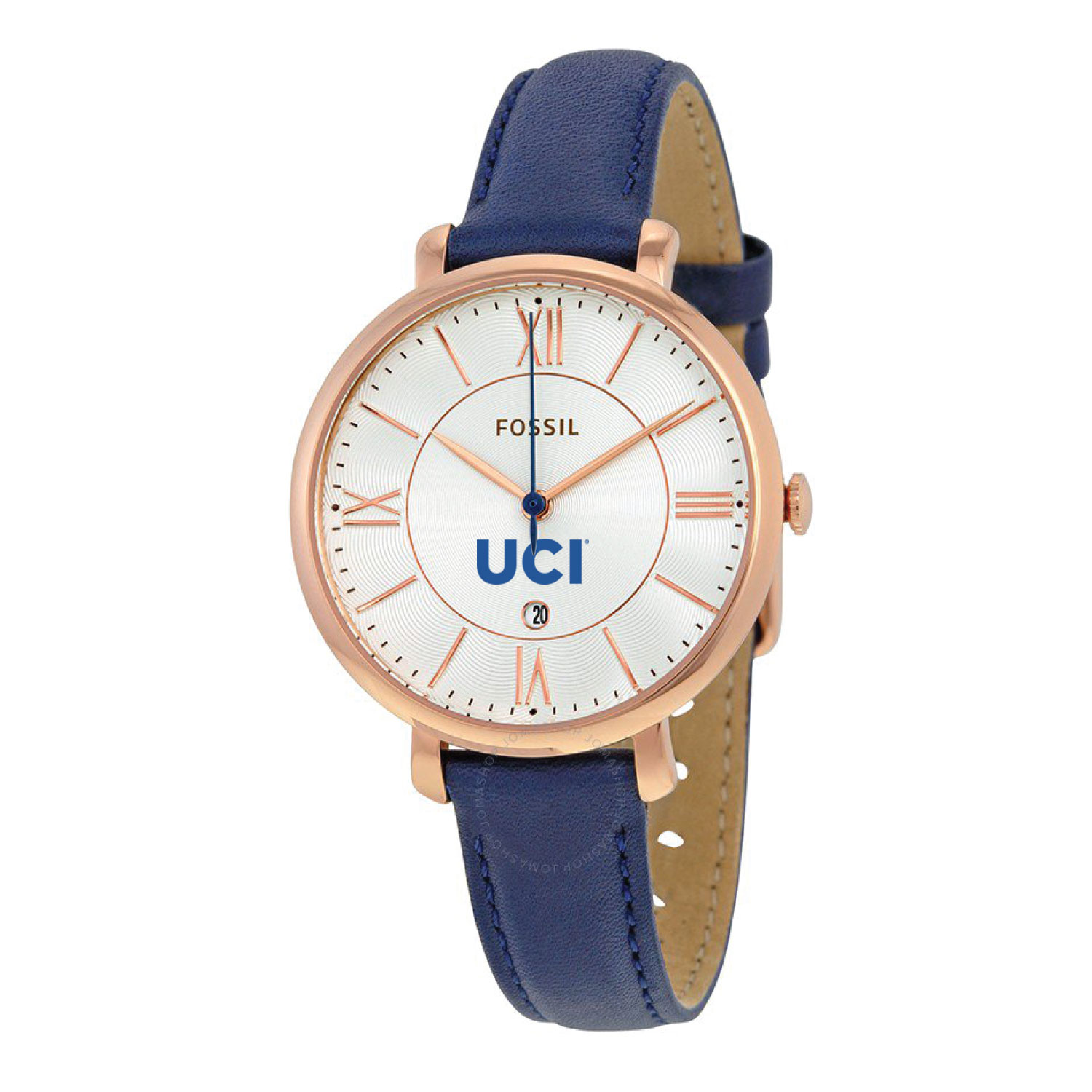 Women's Fossil Navy UC Irvine Anteaters Jacqueline Leather Watch