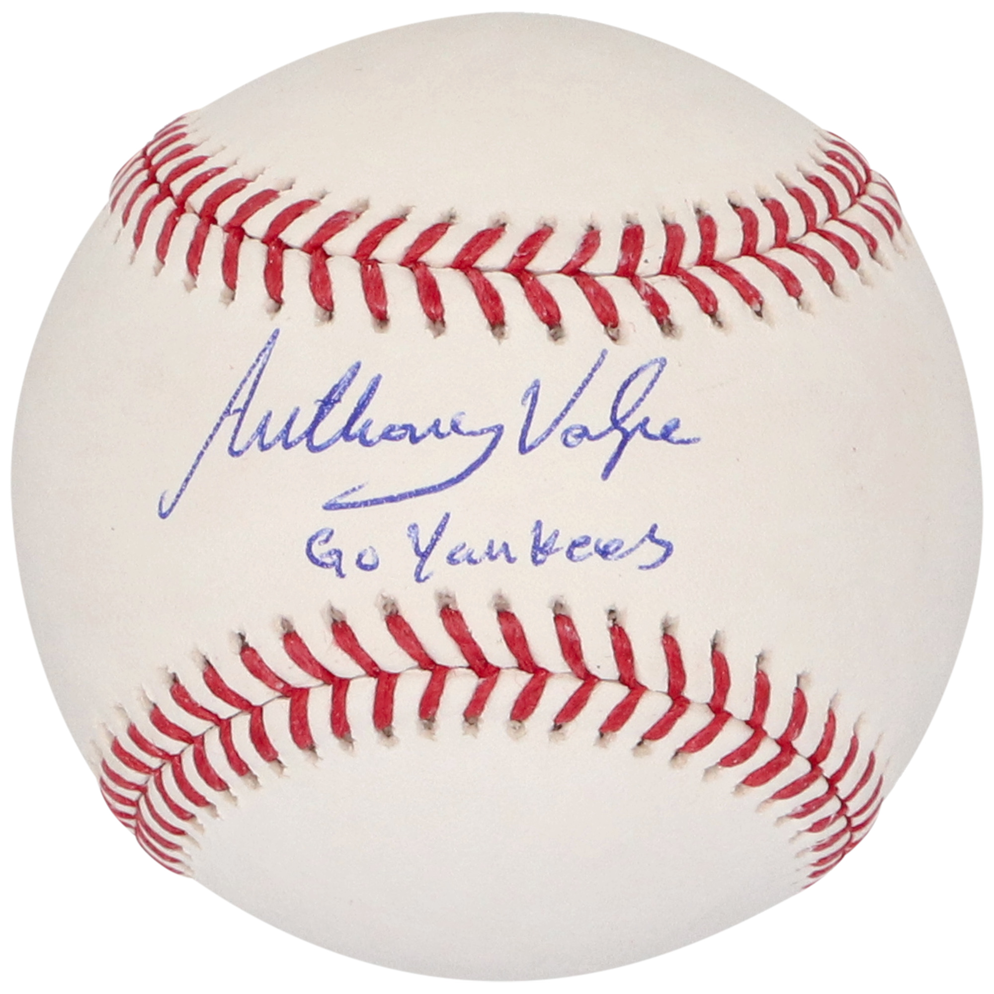 Anthony Volpe New York Yankees Autographed Baseball with “Go Yankees” Inscription Anthony Volpe New York Yankees Autographed Baseball with “Go Yankees” Inscription