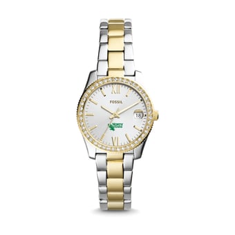 Women's Fossil North Texas Mean Green Scarlette Mini Two-Tone Stainless Steel Watch