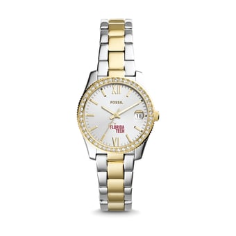 Women's Fossil Florida Tech Panthers Scarlette Mini Two-Tone Stainless Steel Watch