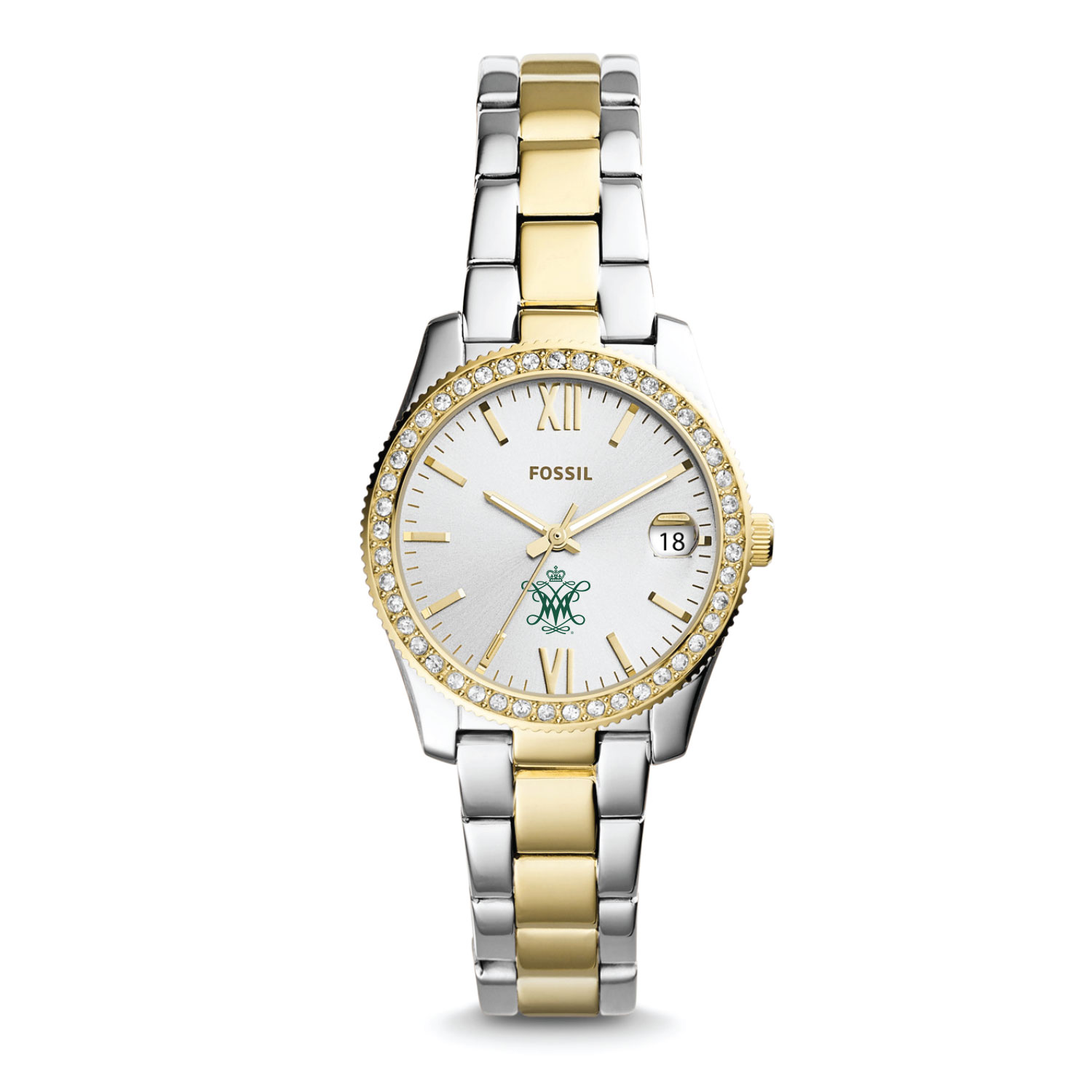 Women's Fossil William & Mary Tribe Scarlette Mini Two-Tone Stainless Steel Watch