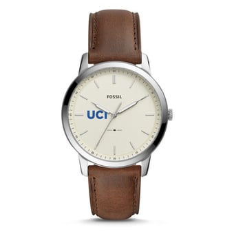 Fossil UC Irvine Anteaters The Minimalist Brown Leather Watch